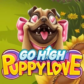 Go High Puppy Love casino game by RubyPlay – featured logo at HappySlots Casino