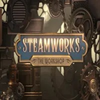 Steamworks The Workshop logo – Slots by Peter & Sons at HappySlots Casino